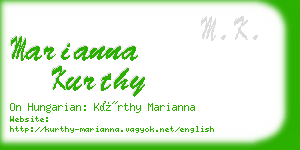 marianna kurthy business card